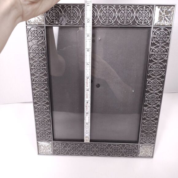 Wilton Large Silver Tone Ornate Art Deco Picture Frame Pewter - Picture 4 of 8